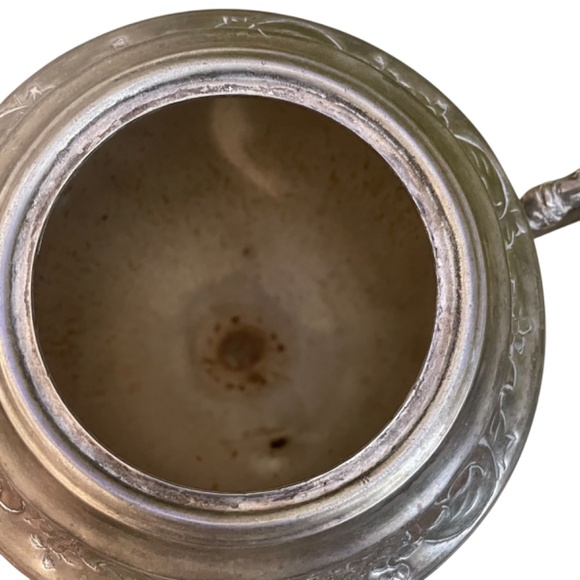 Vintage Silver-plated Coffee/Tea Dispenser Creamer Pot Lidded/Footed Sugar Bowl - Picture 11 of 12